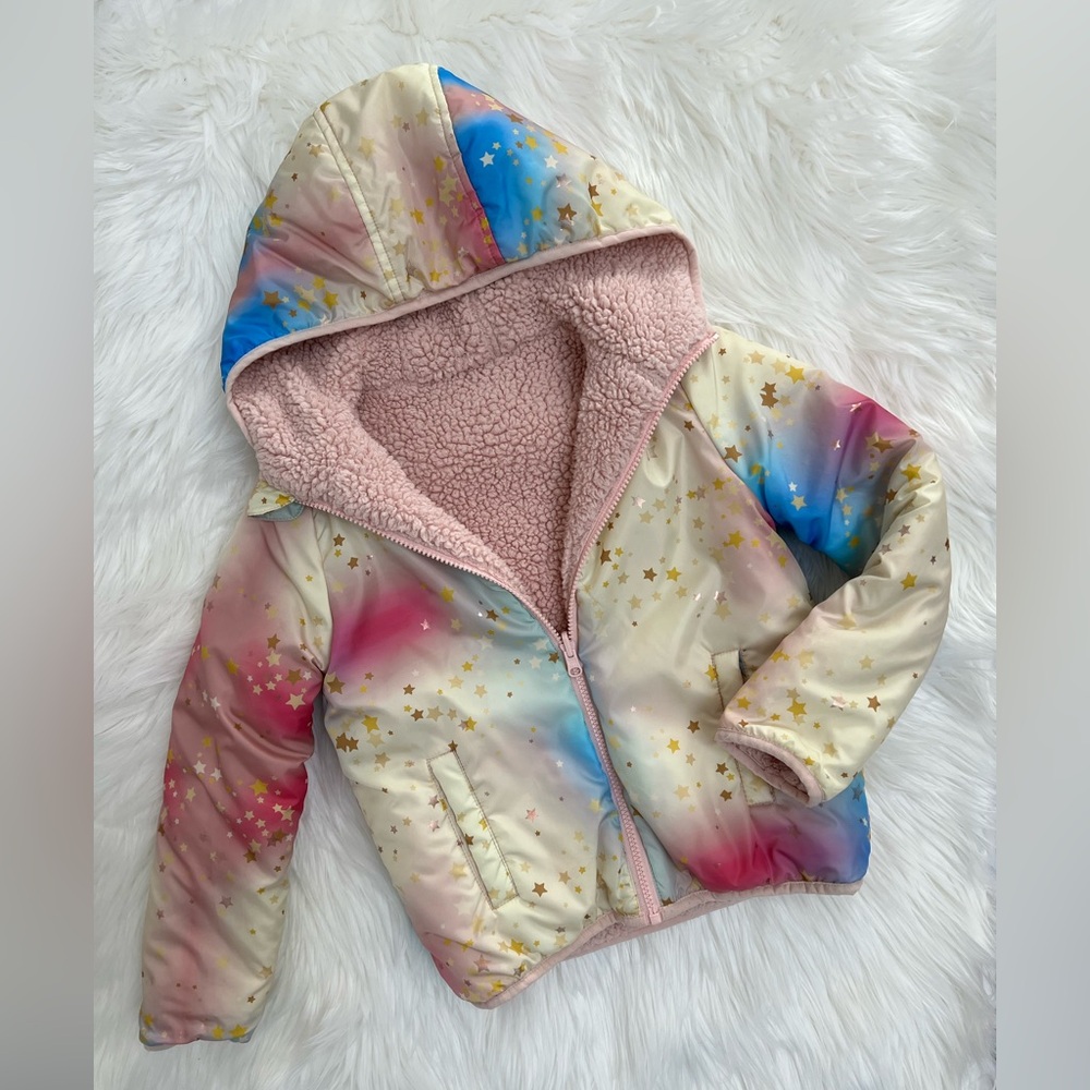 Tucker & Tate Reversible High Pile Fleece Hooded Jacket size 8